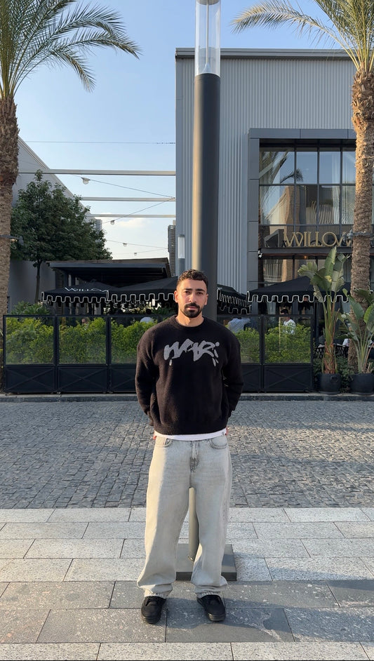 Black Moher Knitted crewneck