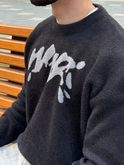 Black Moher Knitted crewneck